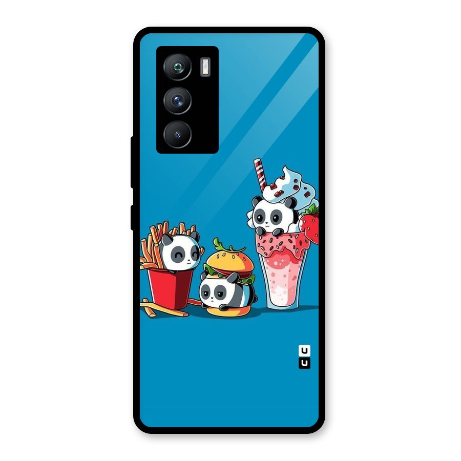 Panda Lazy Glass Back Case for Vivo iQOO 9 SE