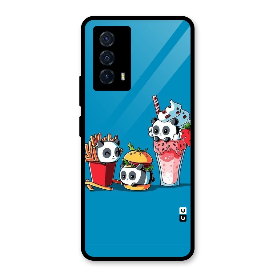 Panda Lazy Glass Back Case for Vivo iQOO Z5
