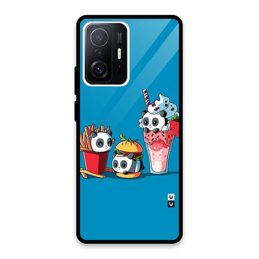 Panda Lazy Glass Back Case for Xiaomi 11T Pro