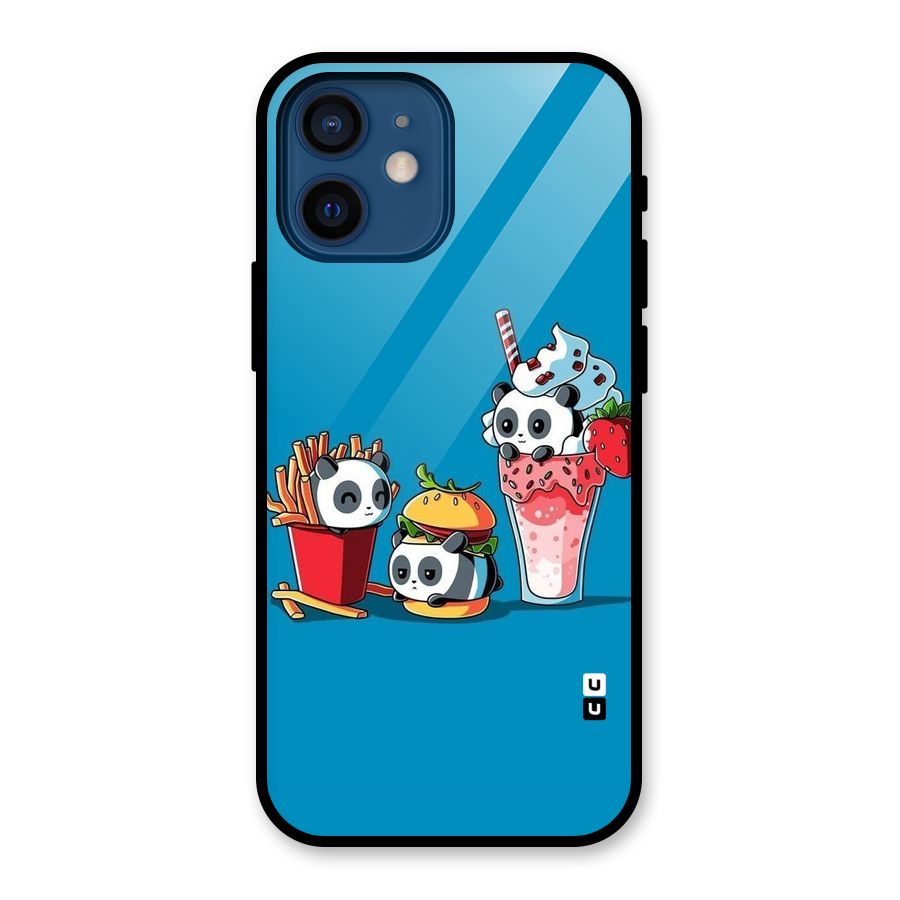 Panda Lazy Glass Back Case for iPhone 12 Mini