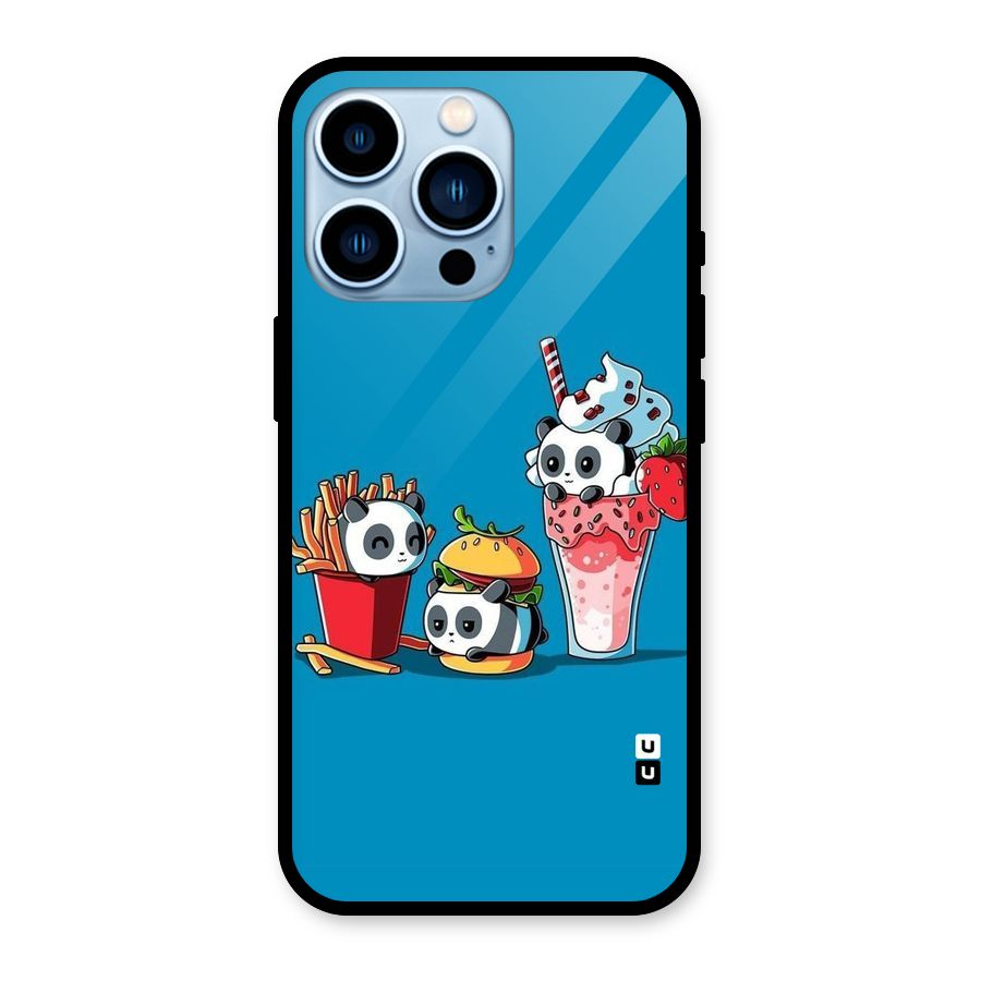 Panda Lazy Glass Back Case for iPhone 13 Pro