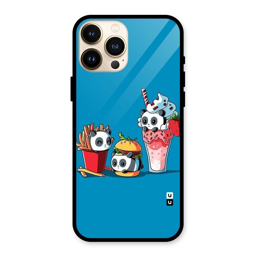 Panda Lazy Glass Back Case for iPhone 13 Pro Max