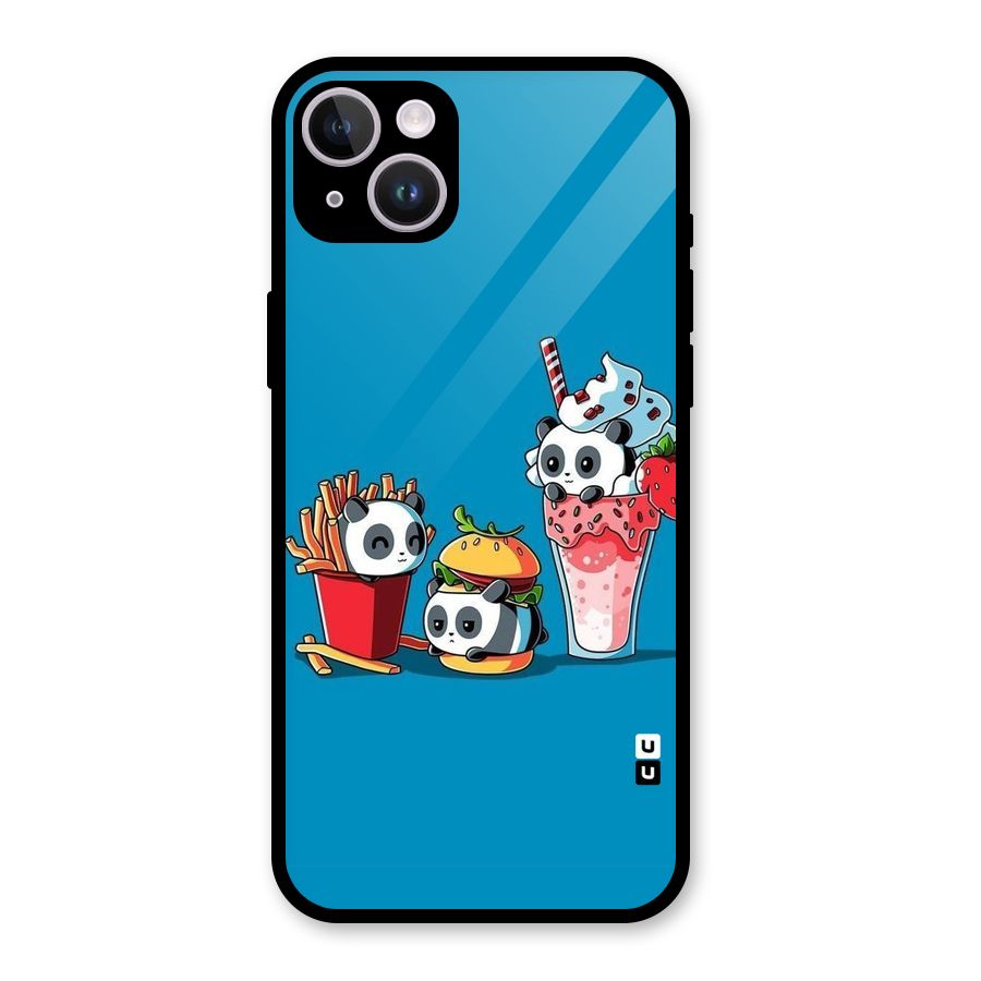 Panda Lazy Glass Back Case for iPhone 14 Plus