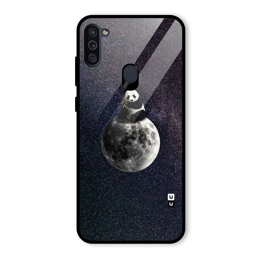 Panda Space Glass Back Case for Galaxy M11