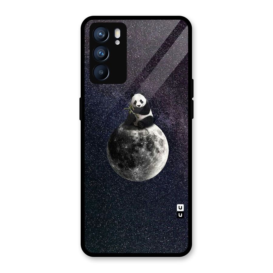 Panda Space Glass Back Case for Oppo Reno6 5G