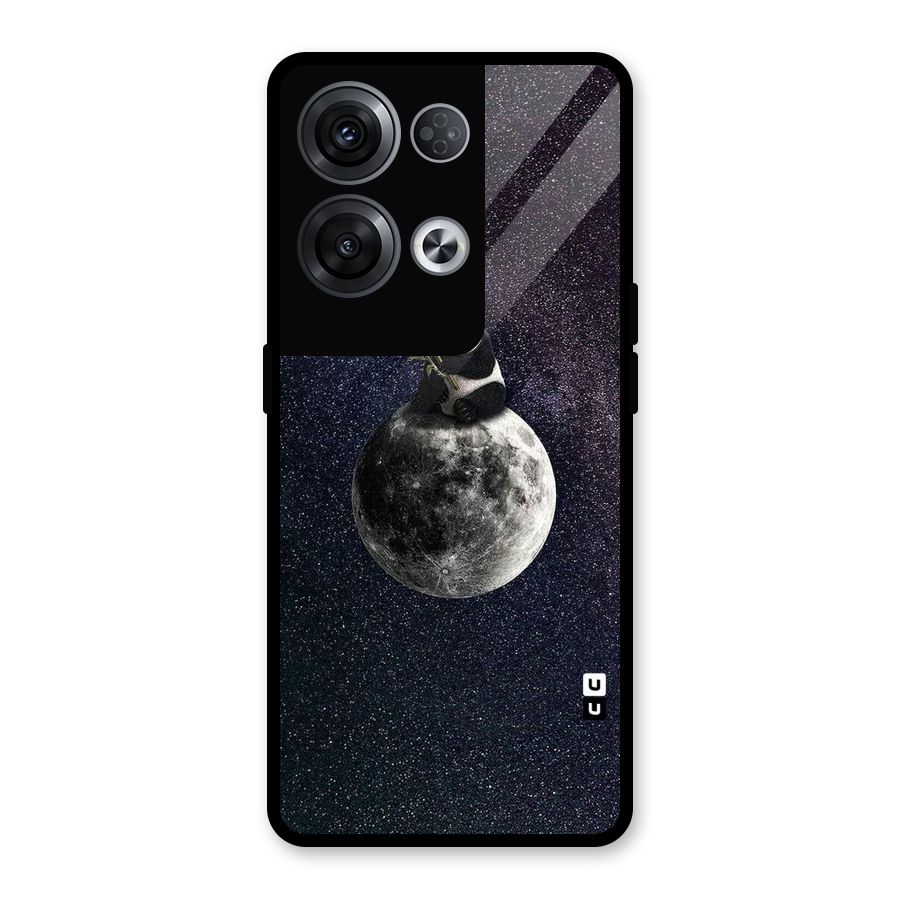 Panda Space Glass Back Case for Oppo Reno8 Pro 5G
