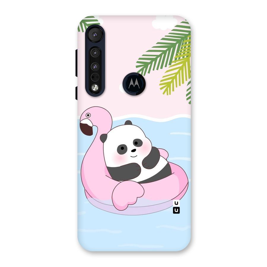 Panda Swim Back Case for Motorola One Macro