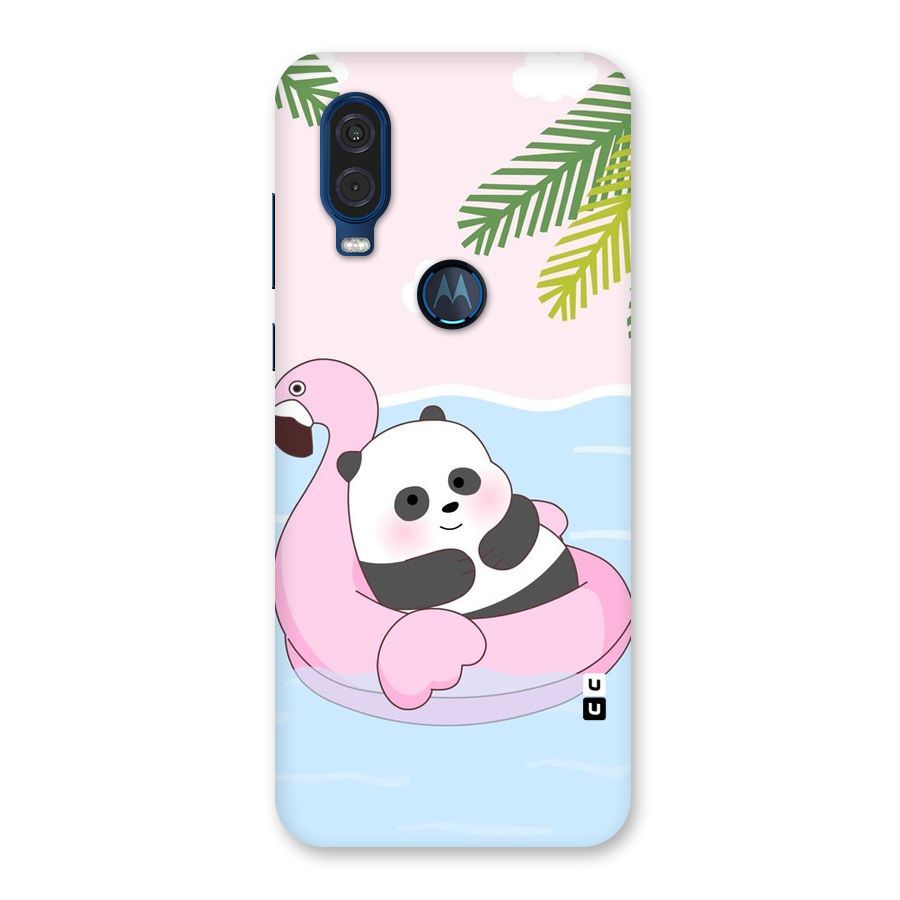 Panda Swim Back Case for Motorola One Vision