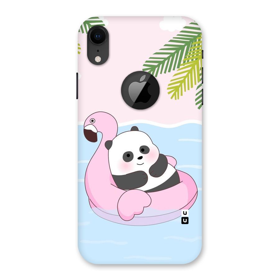 Panda Swim Back Case for iPhone XR Logo Cut