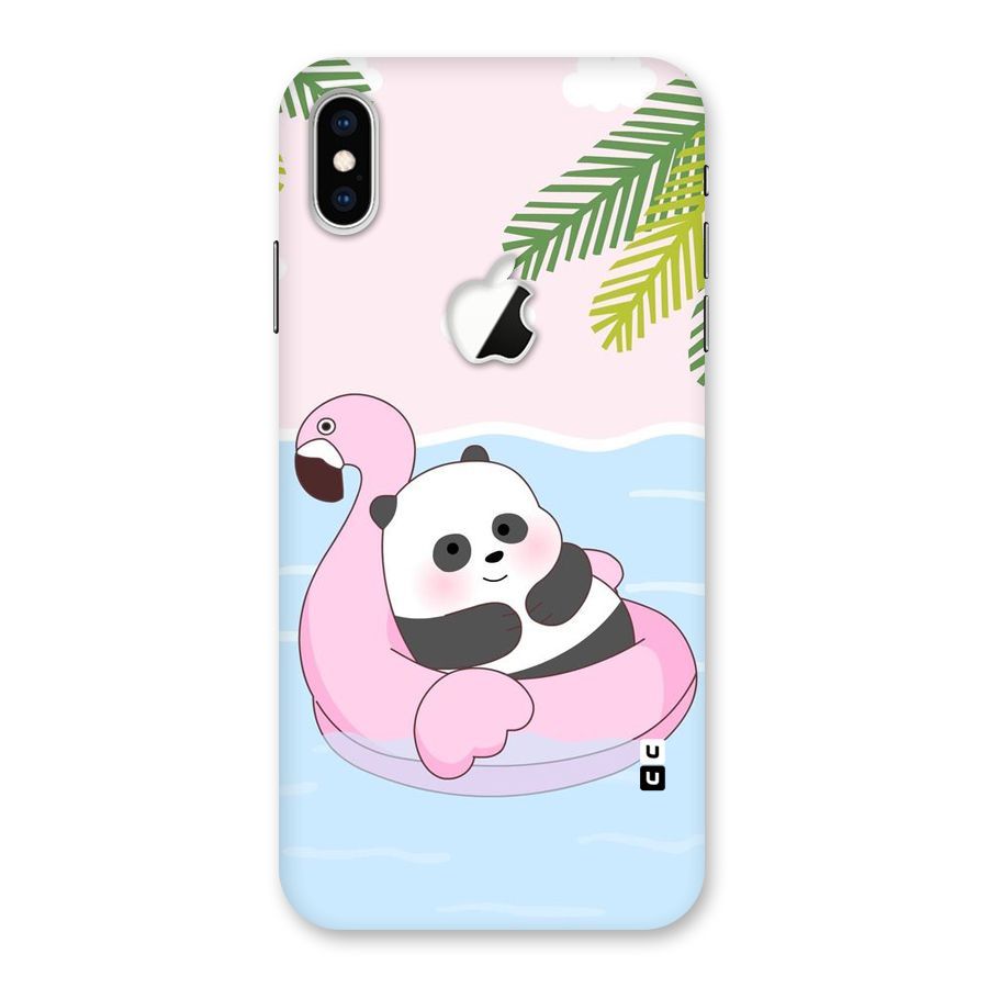 Panda Swim Back Case for iPhone XS Max Apple Cut