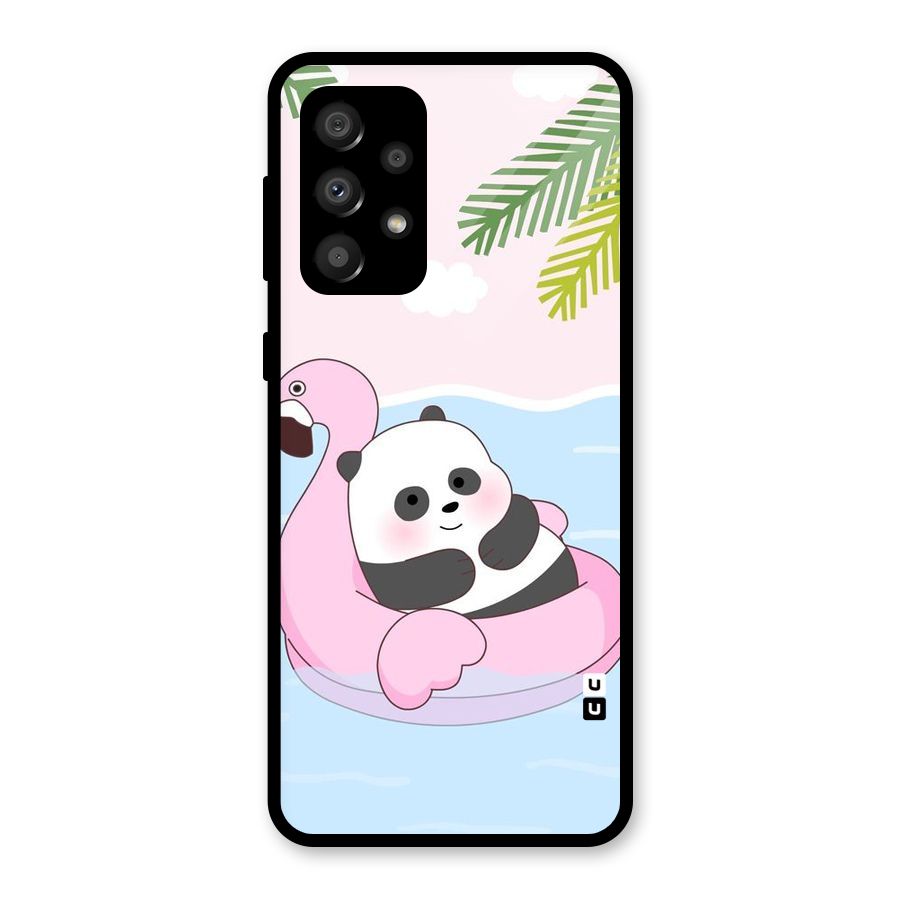 Panda Swim Glass Back Case for Galaxy A32