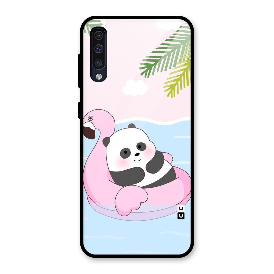 Panda Swim Glass Back Case for Galaxy A50