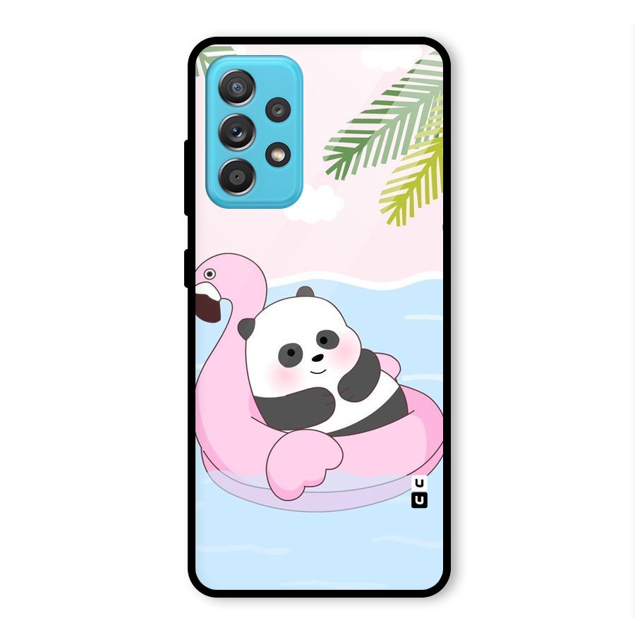 Panda Swim Glass Back Case for Galaxy A52s 5G