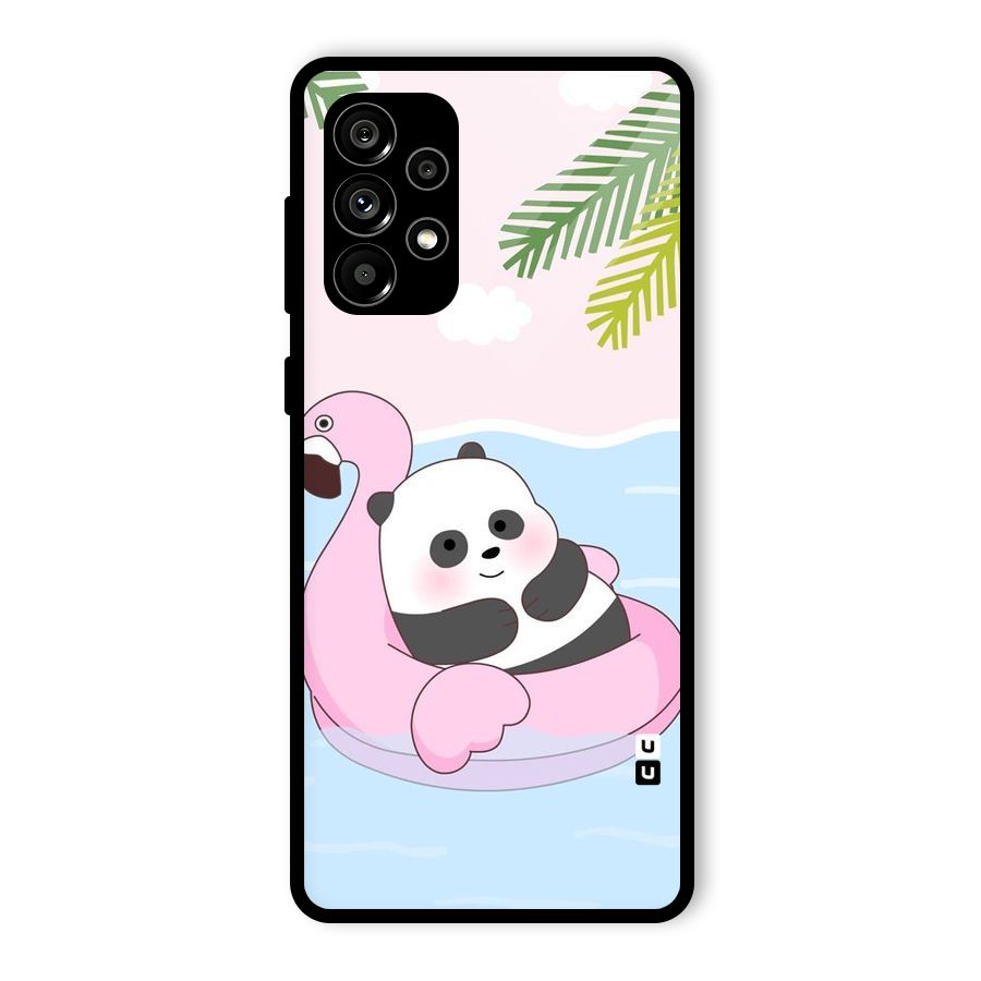 Panda Swim Glass Back Case for Galaxy A73 5G
