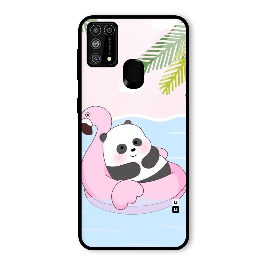 Panda Swim Glass Back Case for Galaxy F41