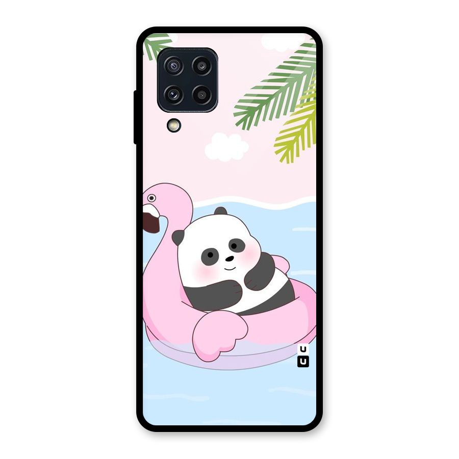 Panda Swim Glass Back Case for Galaxy M32