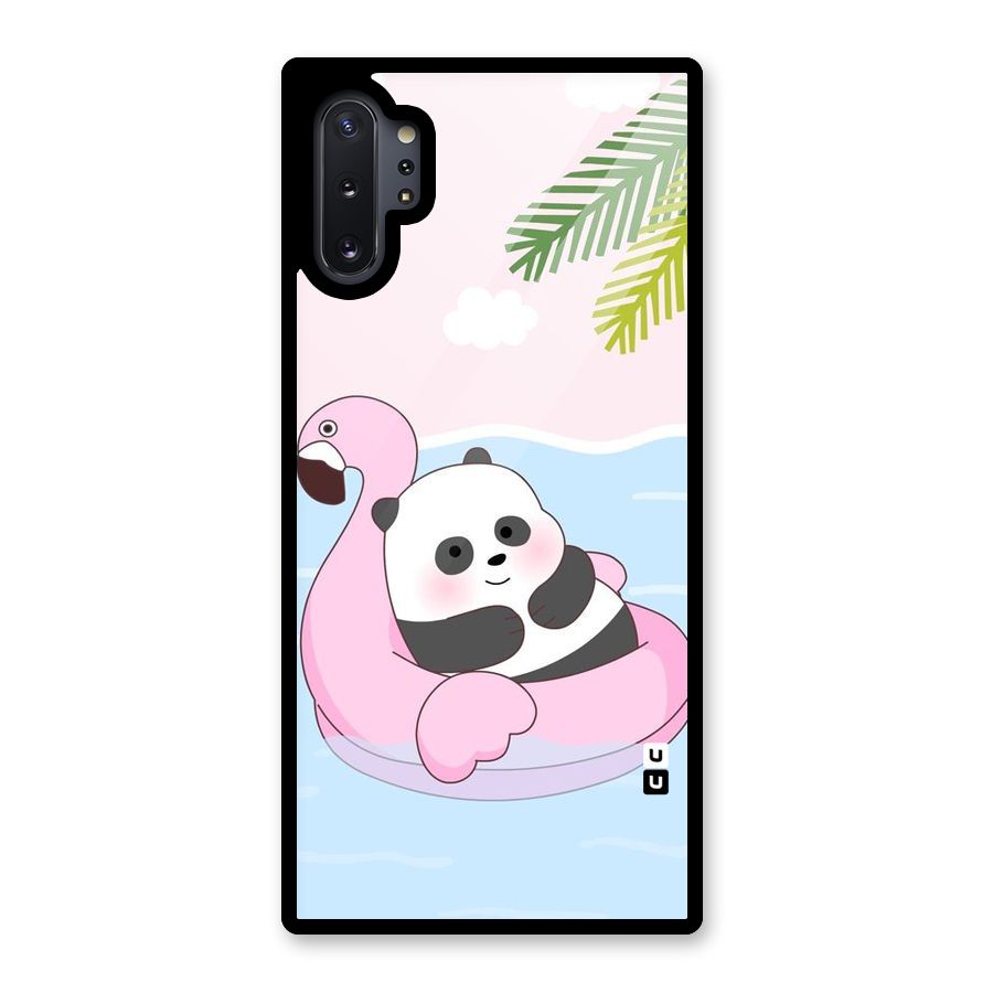 Panda Swim Glass Back Case for Galaxy Note 10 Plus
