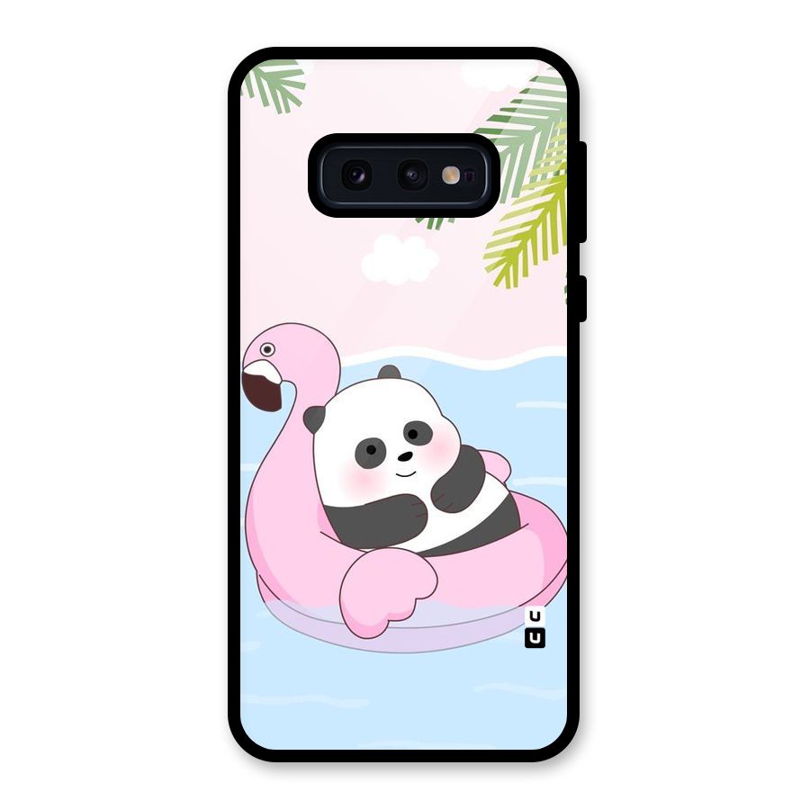Panda Swim Glass Back Case for Galaxy S10e