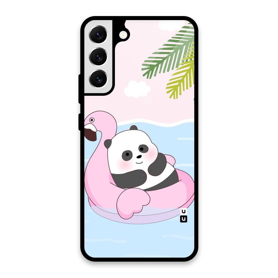 Panda Swim Glass Back Case for Galaxy S22 Plus 5G