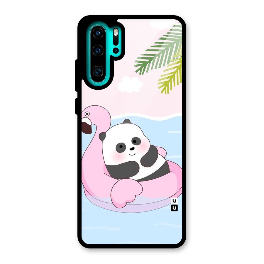 Panda Swim Glass Back Case for Huawei P30 Pro