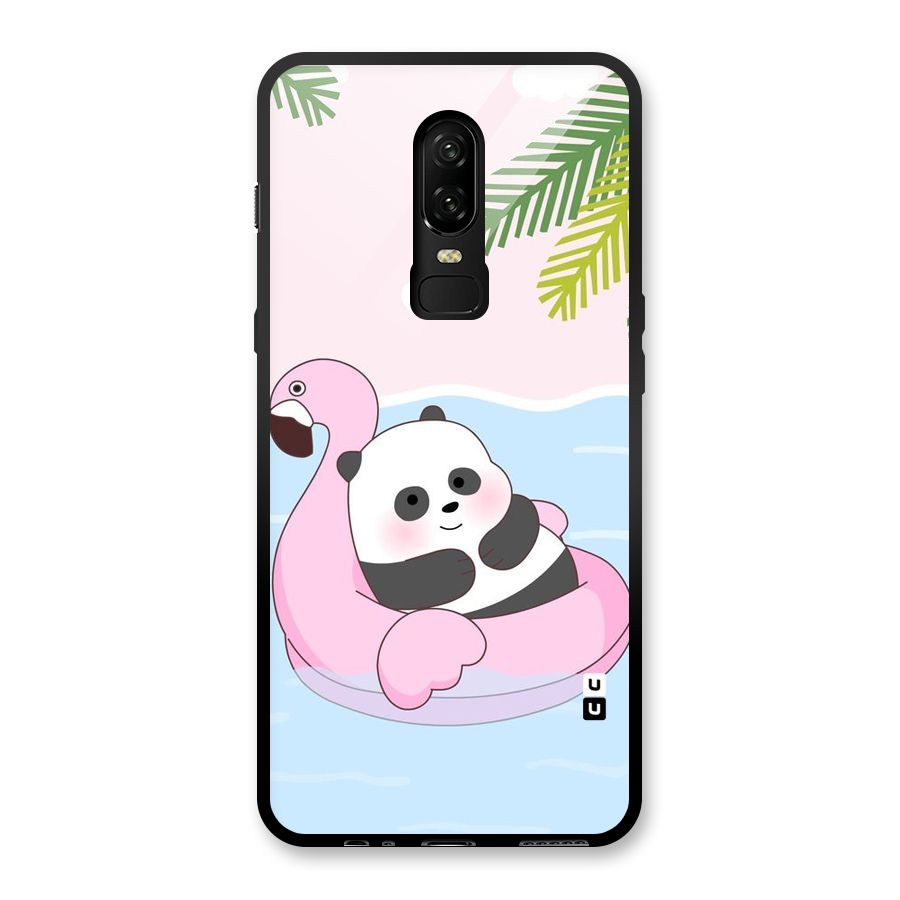 Panda Swim Glass Back Case for OnePlus 6