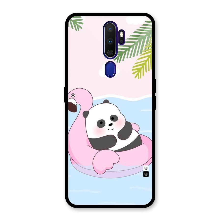 Panda Swim Glass Back Case for Oppo A9 (2020)