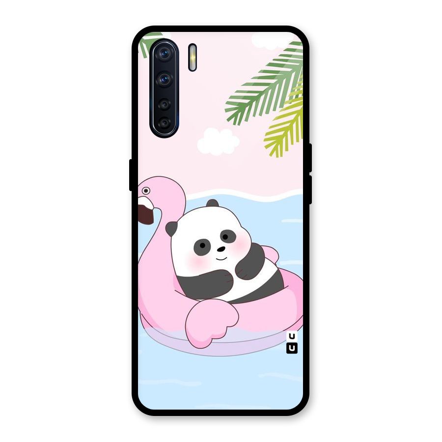 Panda Swim Glass Back Case for Oppo F15