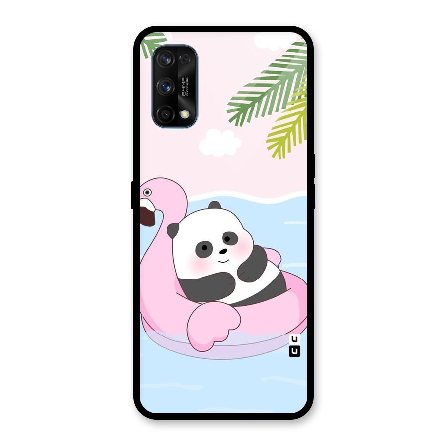 Panda Swim Glass Back Case for Realme 7 Pro