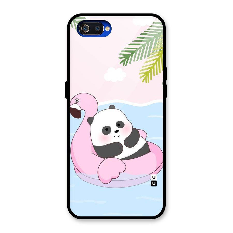 Panda Swim Glass Back Case for Realme C2