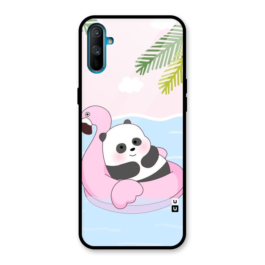 Panda Swim Glass Back Case for Realme C3