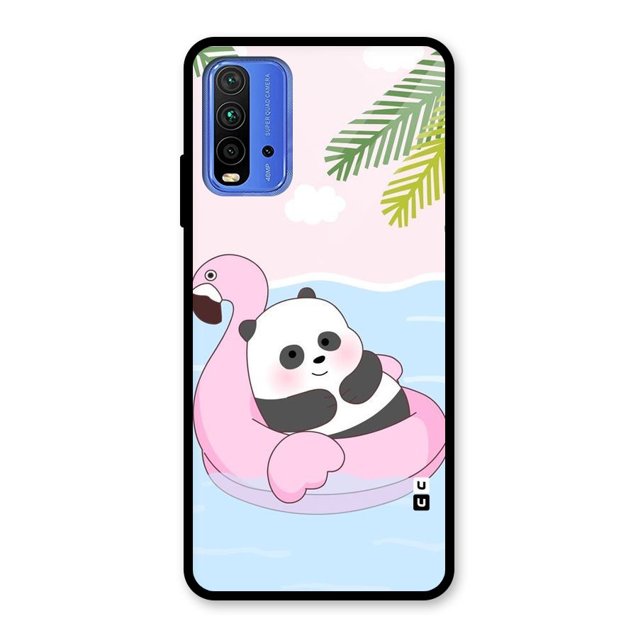 Panda Swim Glass Back Case for Redmi 9 Power