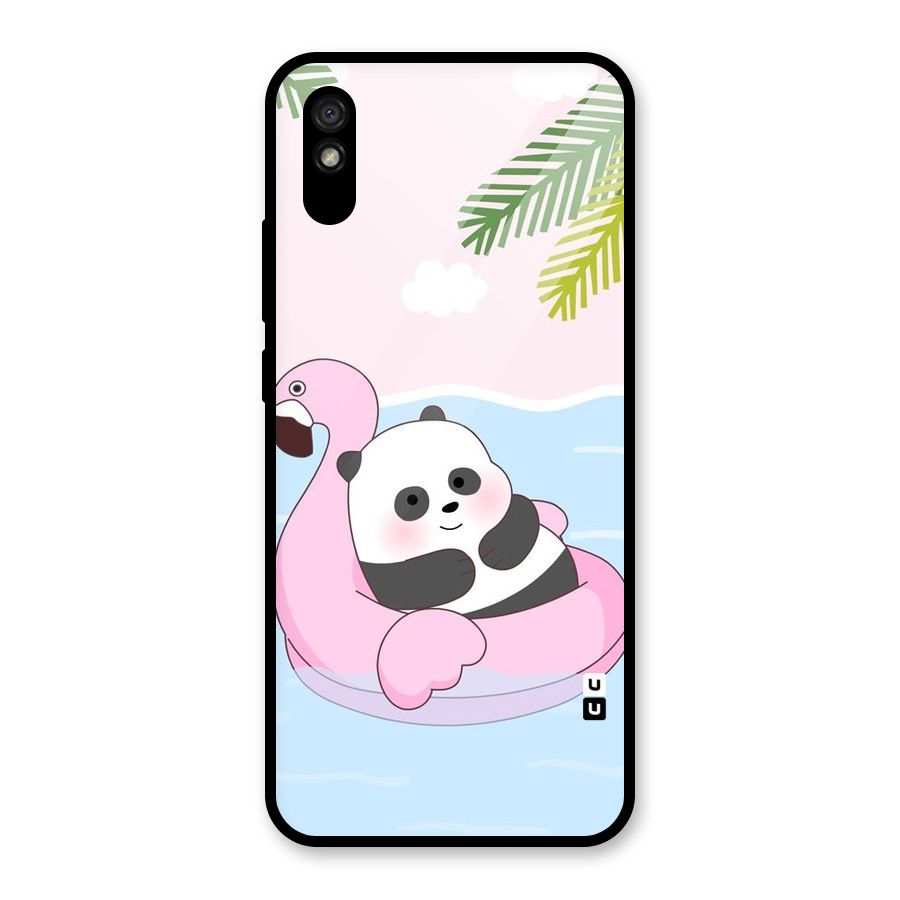 Panda Swim Glass Back Case for Redmi 9i