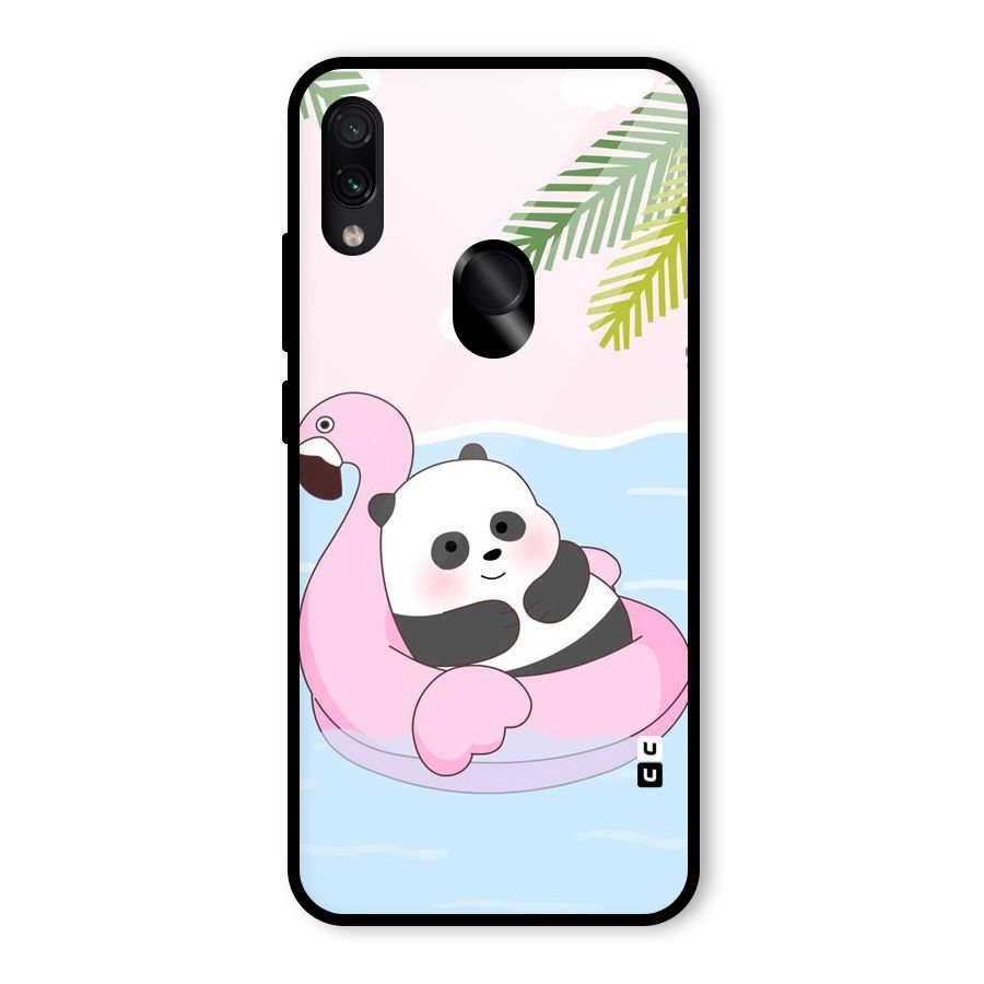 Panda Swim Glass Back Case for Redmi Note 7 Pro