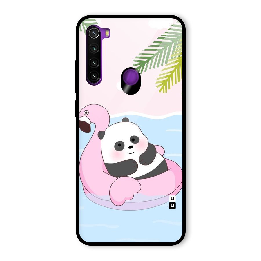 Panda Swim Glass Back Case for Redmi Note 8