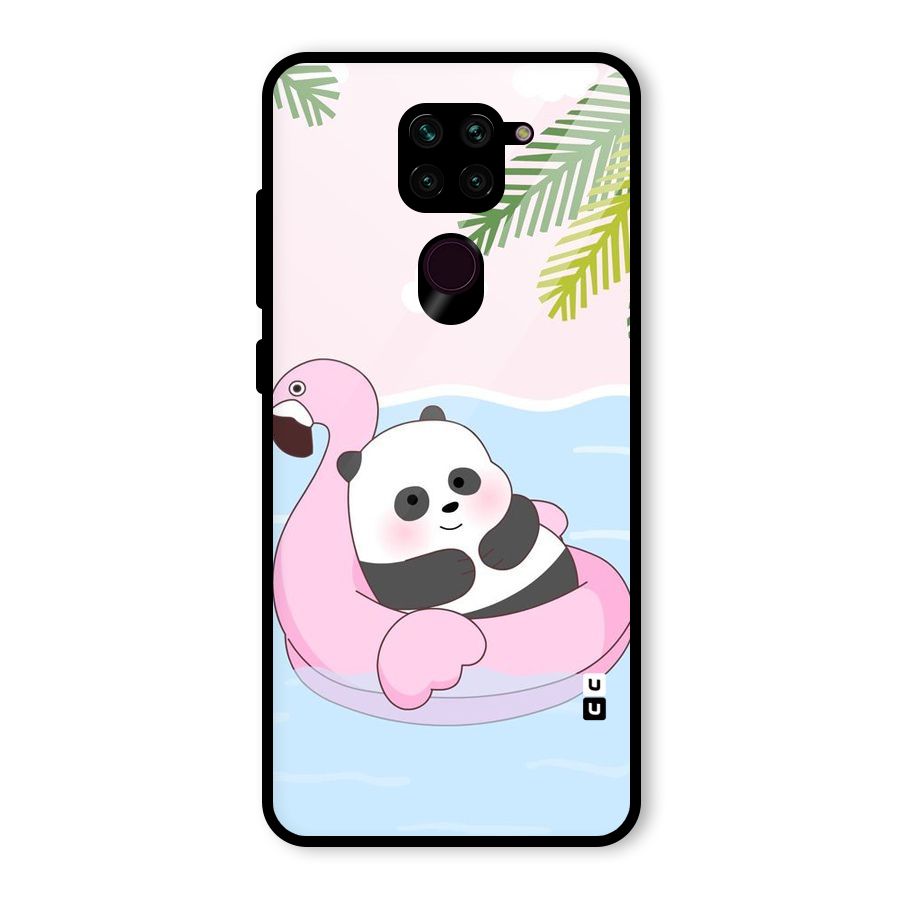 Panda Swim Glass Back Case for Redmi Note 9