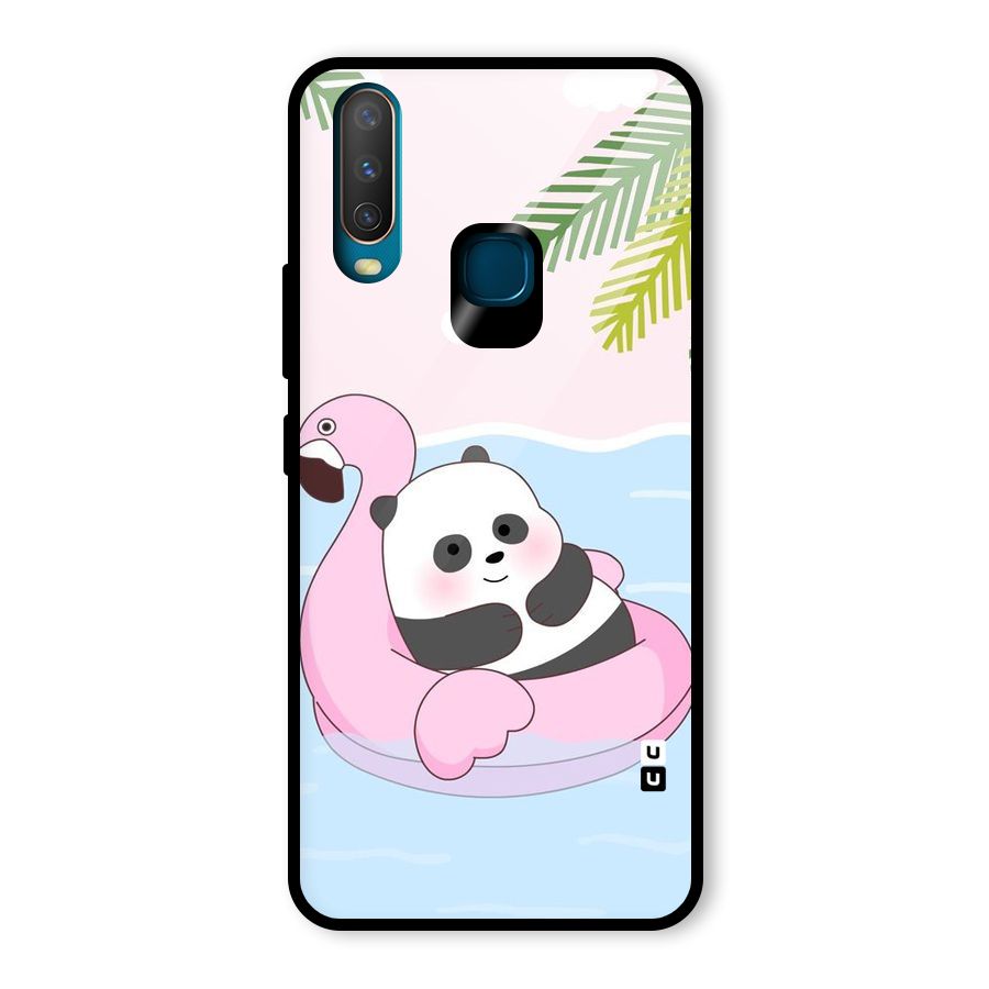 Panda Swim Glass Back Case for Vivo U10