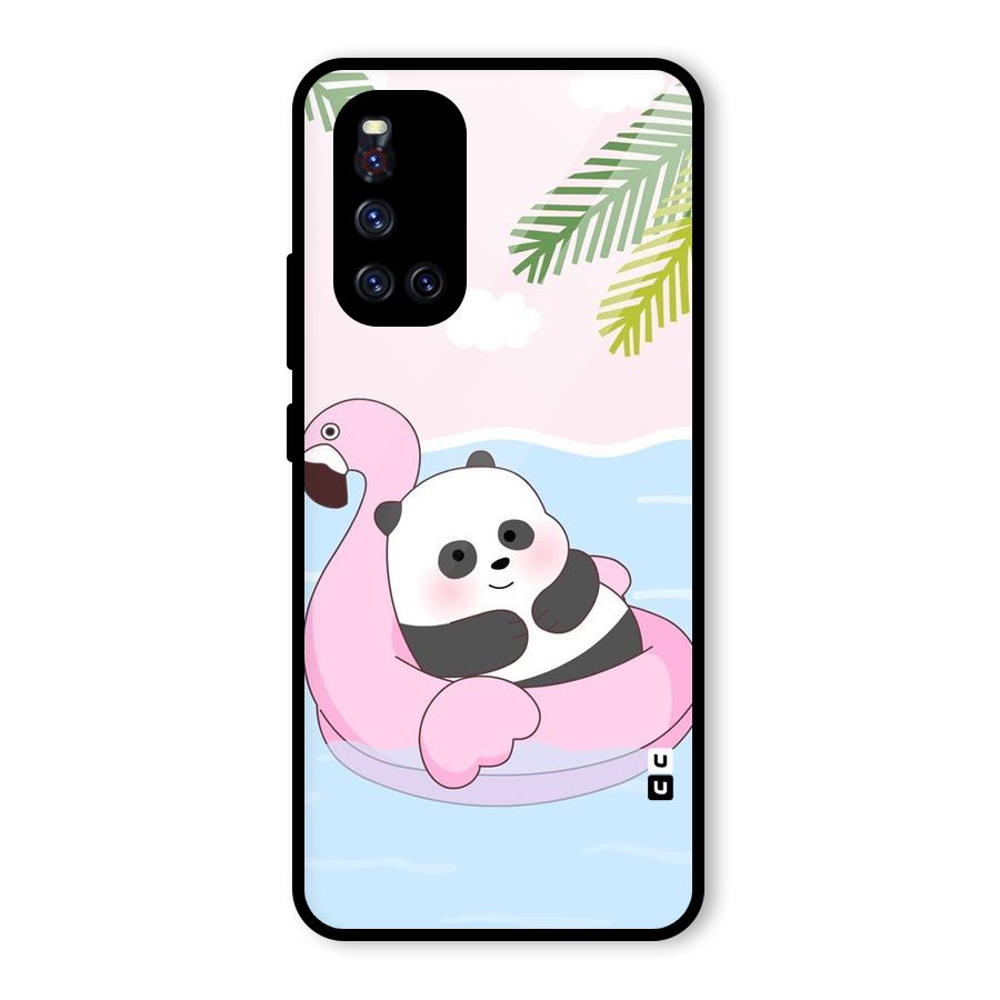 Panda Swim Glass Back Case for Vivo V19