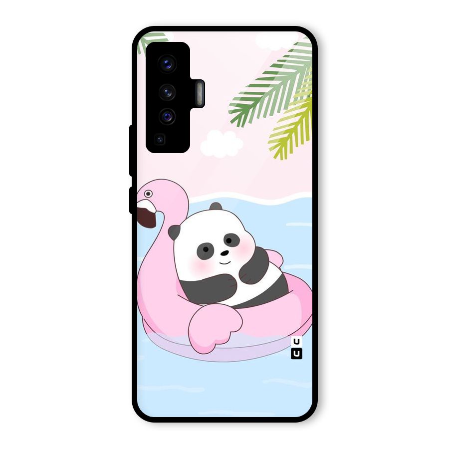 Panda Swim Glass Back Case for Vivo X50