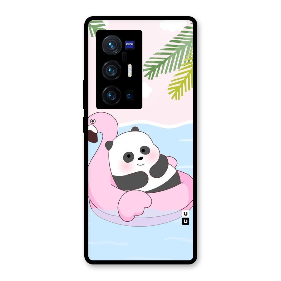 Panda Swim Glass Back Case for Vivo X70 Pro Plus