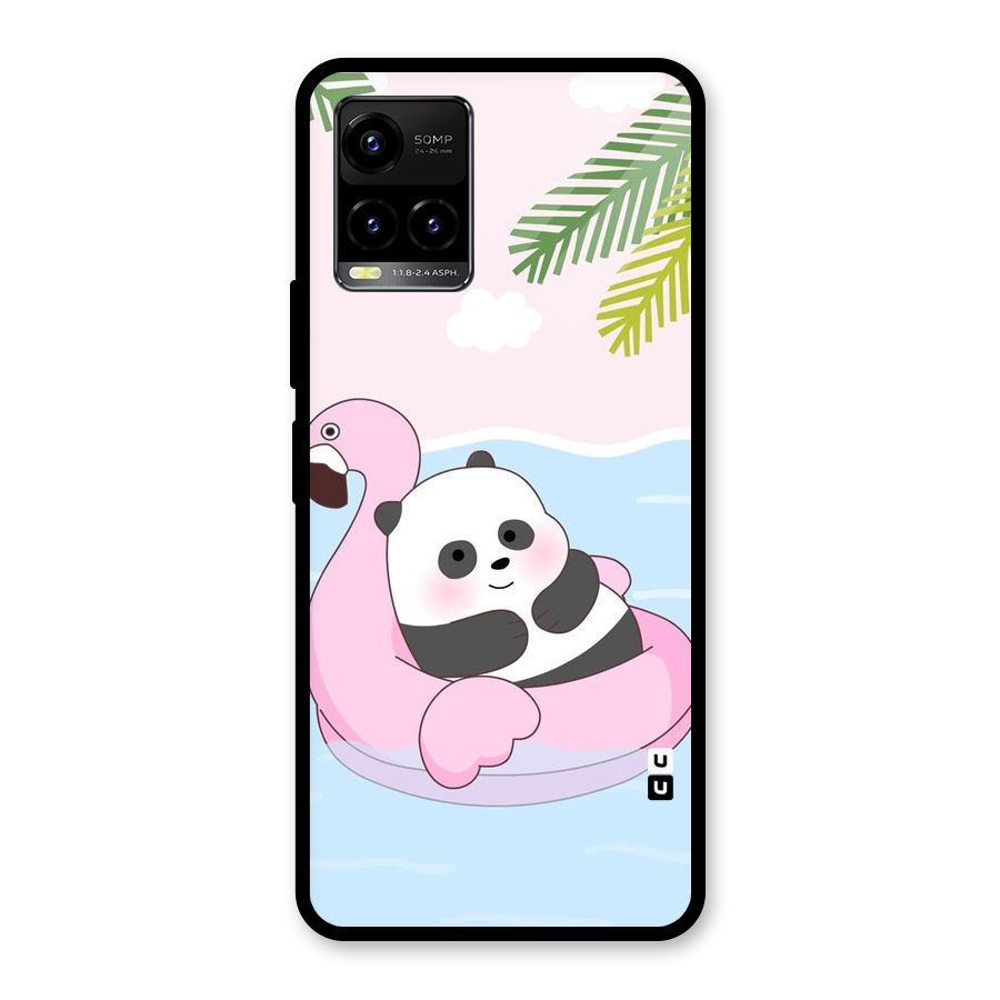 Panda Swim Glass Back Case for Vivo Y21A