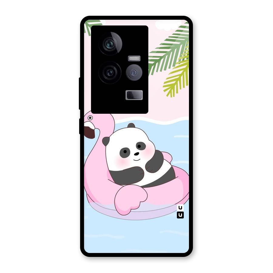 Panda Swim Glass Back Case for Vivo iQOO 11 5G