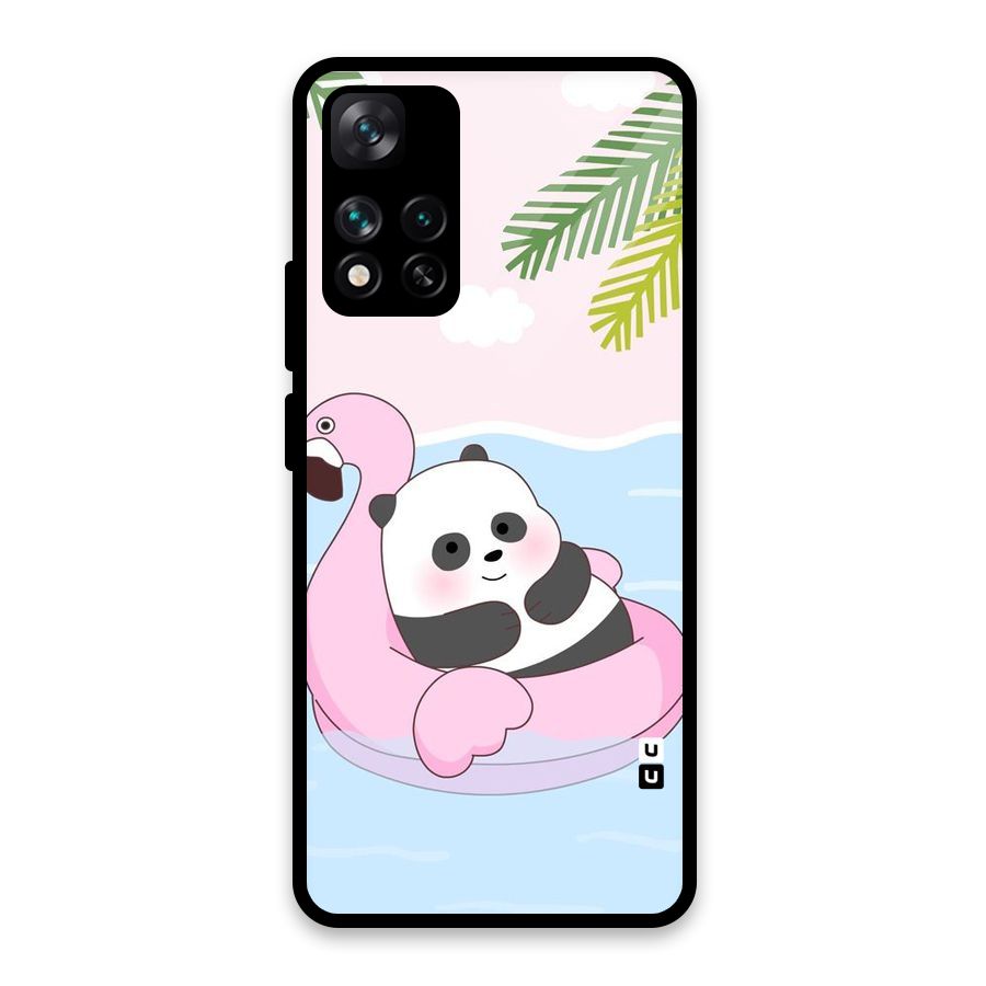 Panda Swim Glass Back Case for Xiaomi 11i HyperCharge 5G