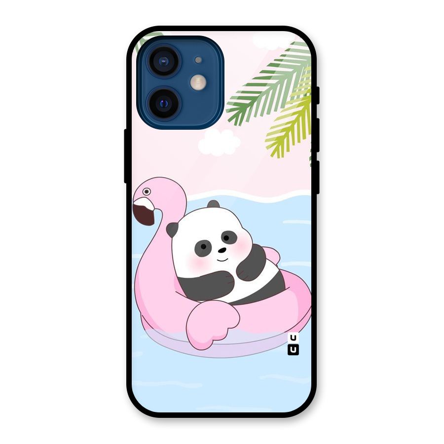 Panda Swim Glass Back Case for iPhone 12 Mini