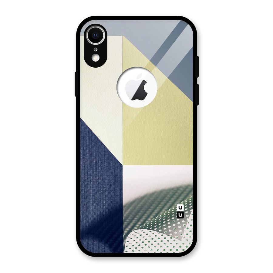 Paper Art Glass Back Case for iPhone XR Logo Cut