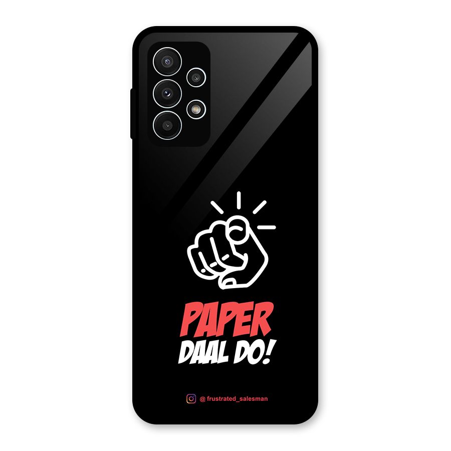 Paper Daal Do Black Glass Back Case for Galaxy A23