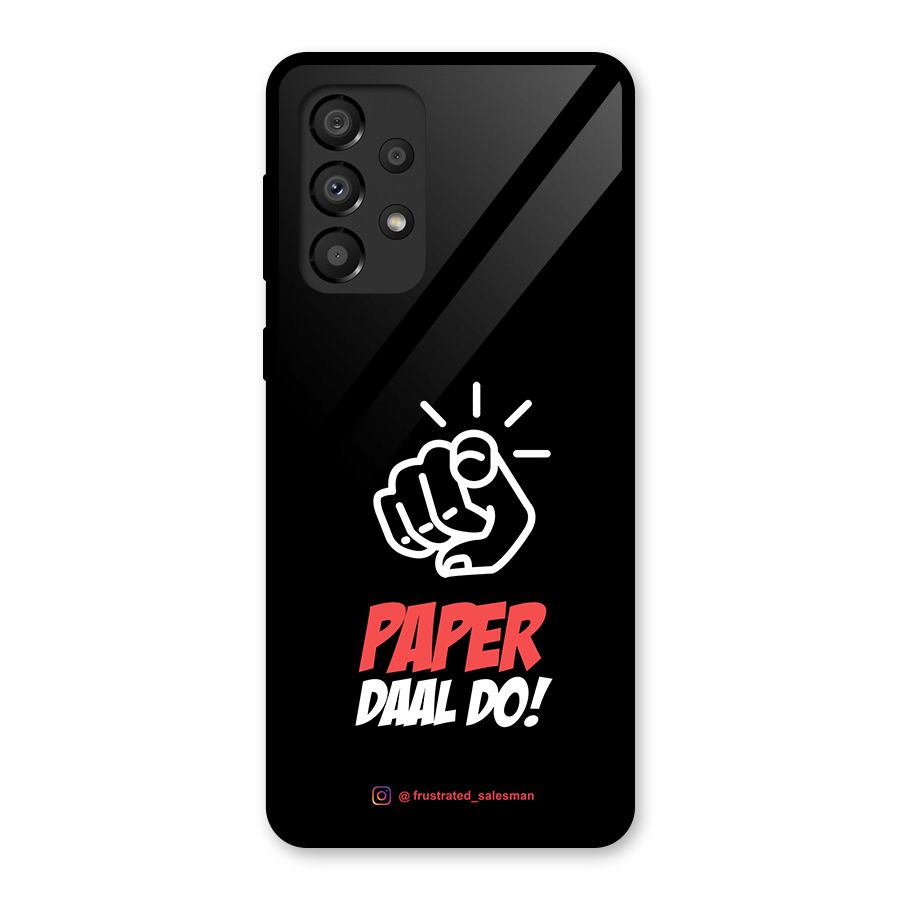 Paper Daal Do Black Glass Back Case for Galaxy A33 5G