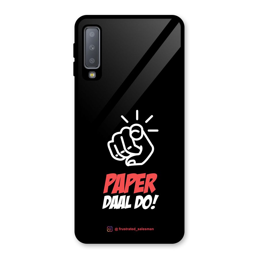 Paper Daal Do Black Glass Back Case for Galaxy A7 (2018)
