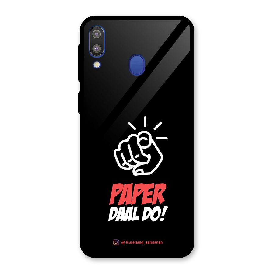 Paper Daal Do Black Glass Back Case for Galaxy M20