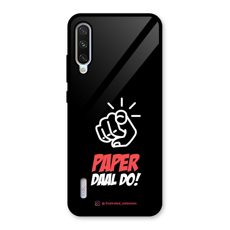 Paper Daal Do Black Glass Back Case for Mi A3