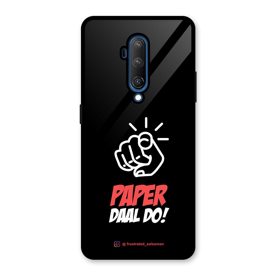 Paper Daal Do Black Glass Back Case for OnePlus 7T Pro
